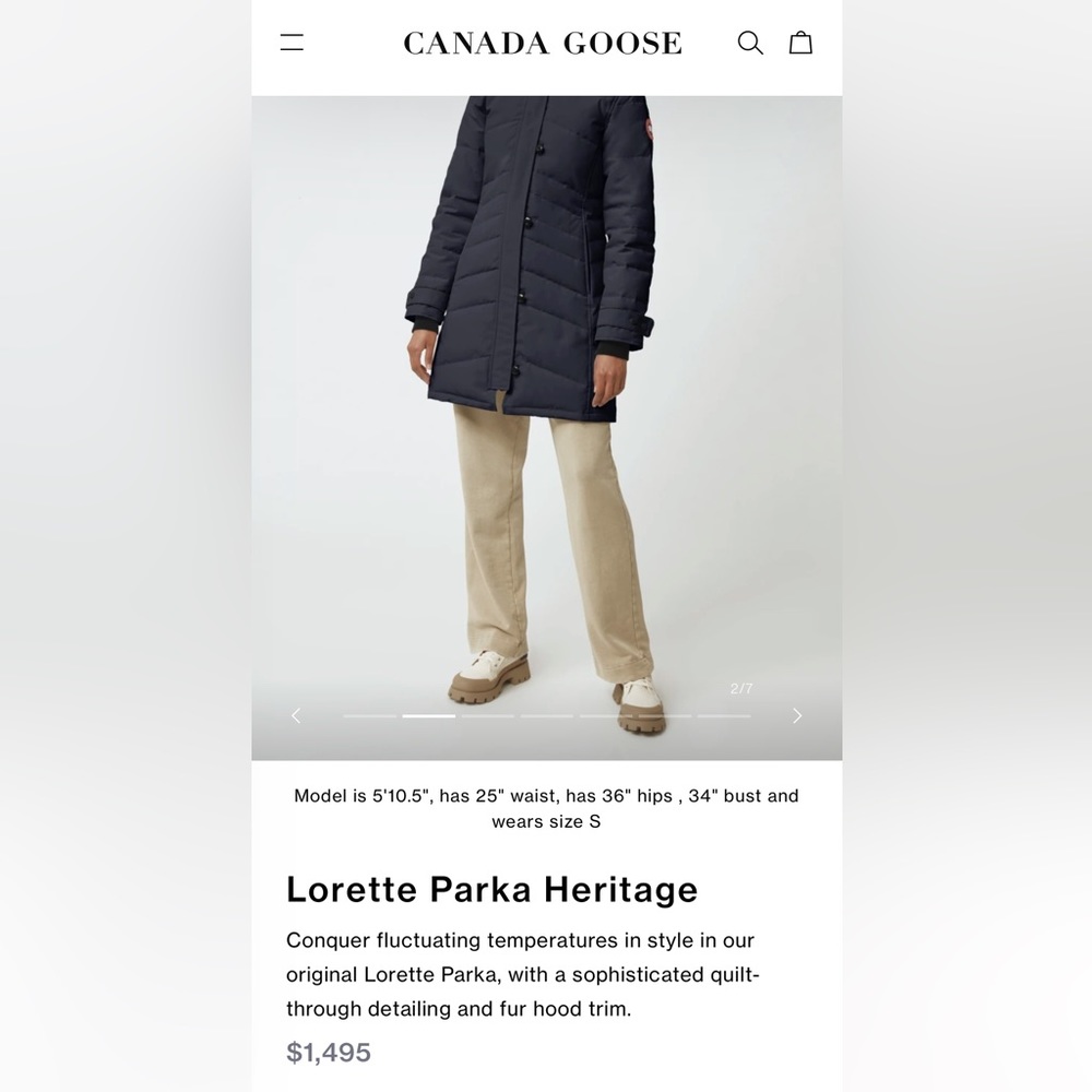 Navy blue Canada goose Lorette Parka - Picture 2 of 11